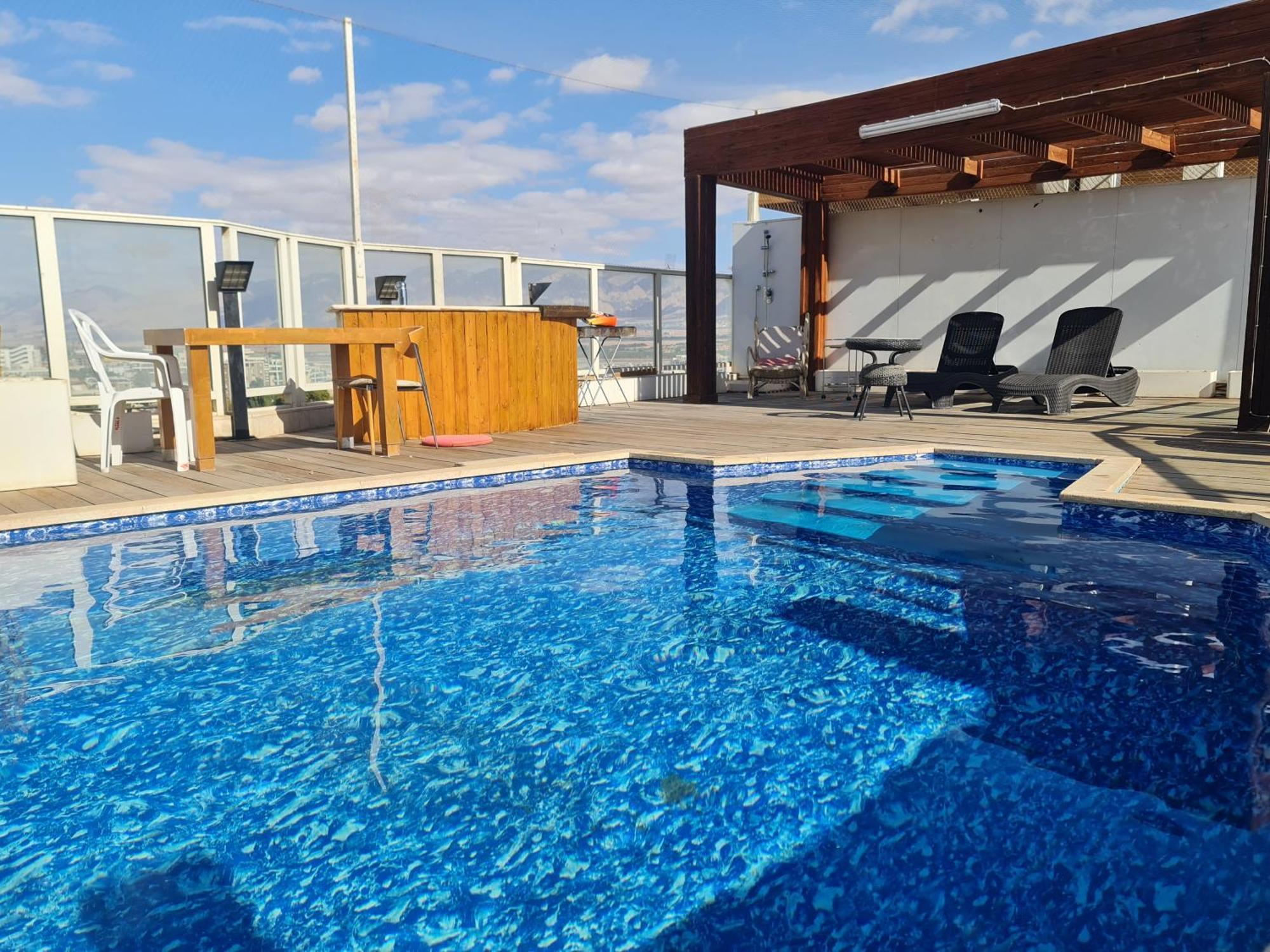 Exclusive Amdar -Residence Luxury Penthause With Privat Roof Pool Near The Sea -Best Sea View Eilat Eksteriør bilde